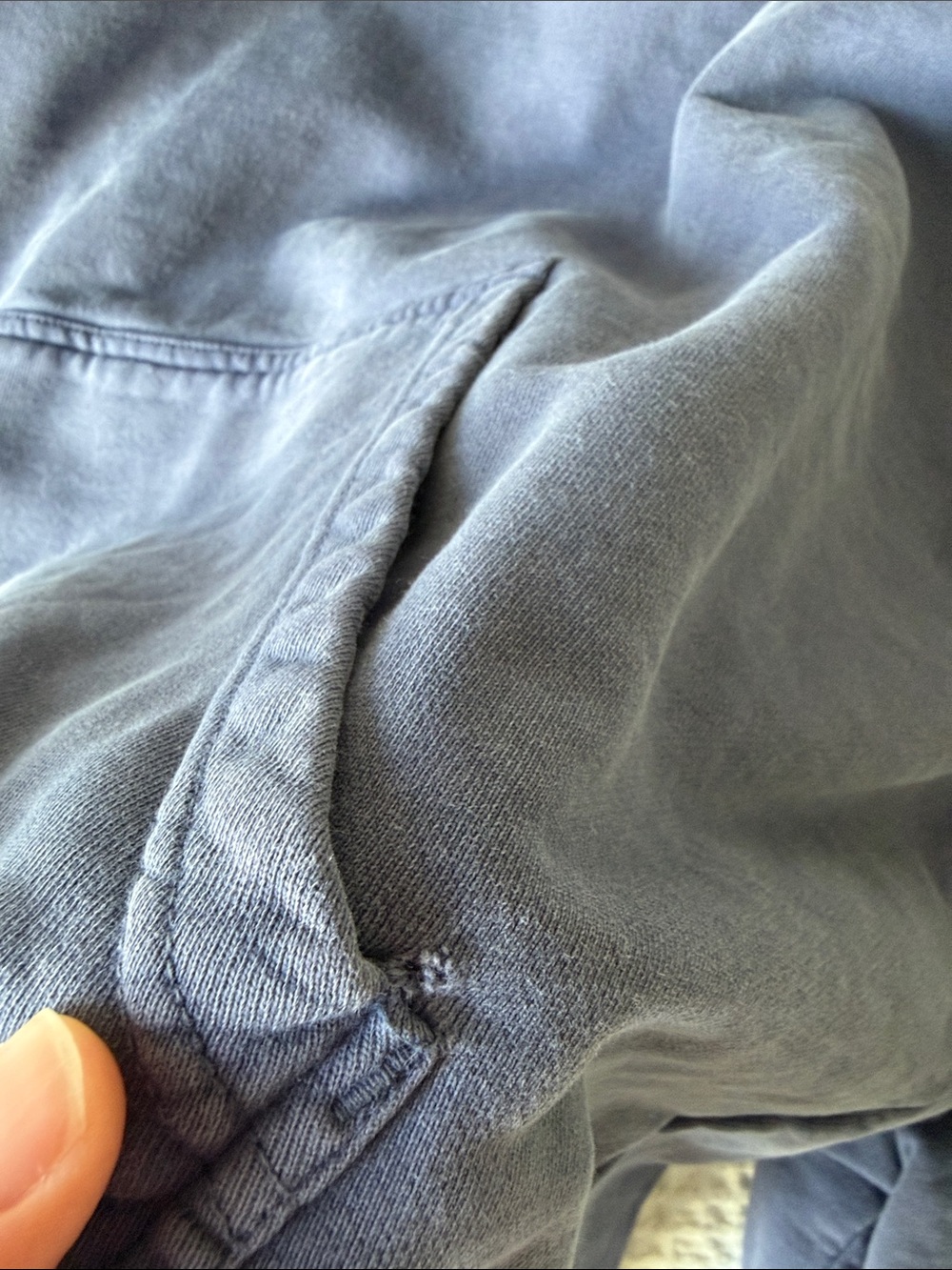 Daily Drills Oversized Hoodie and Joggers- Sunbleached Navy with Bandana Patch - Picture 8 of 8
